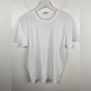 NWOT White Crewneck Straight Hem Slub Tee Shirt Buck Mason Size S